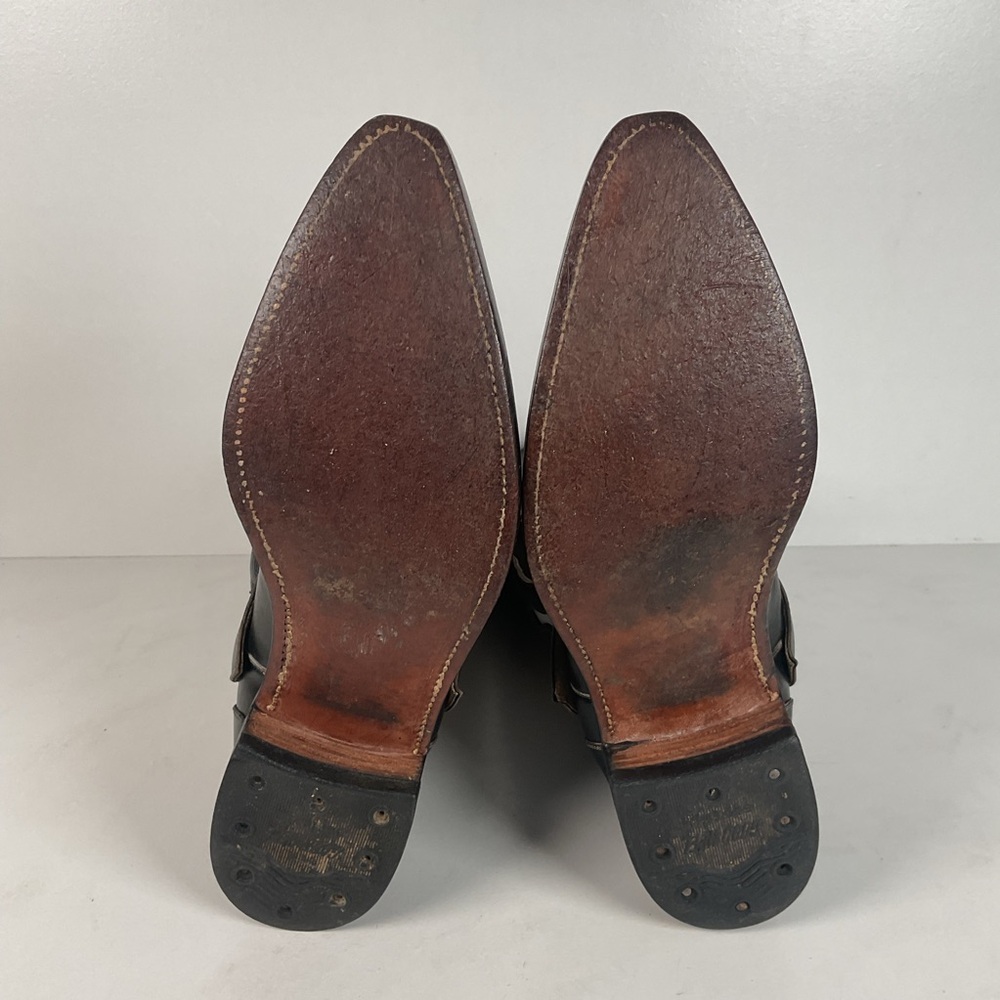 Vintage Thunderbird Cowboy Boots | Tooled Inlays | Mule Ear | 1960s | Men’s 9 - Picture 2 of 16